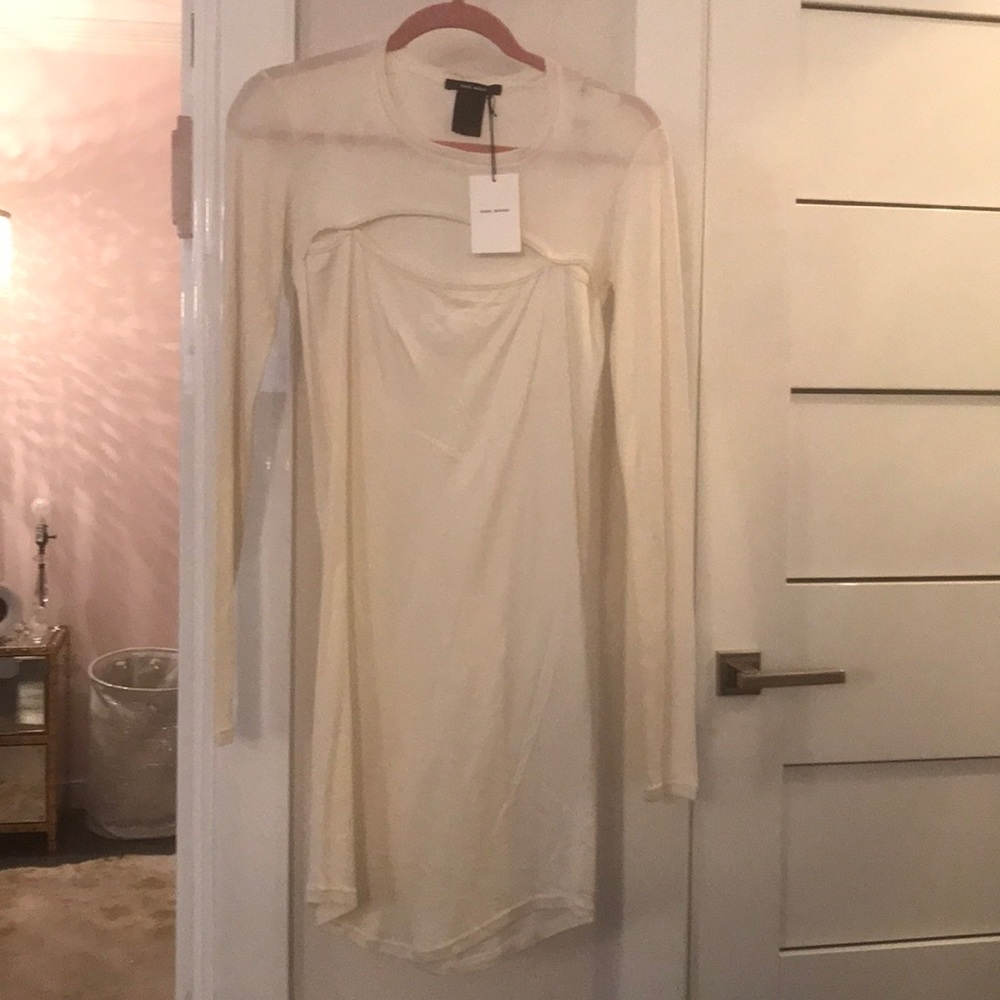 Isabel Marant beige silk jersey dress